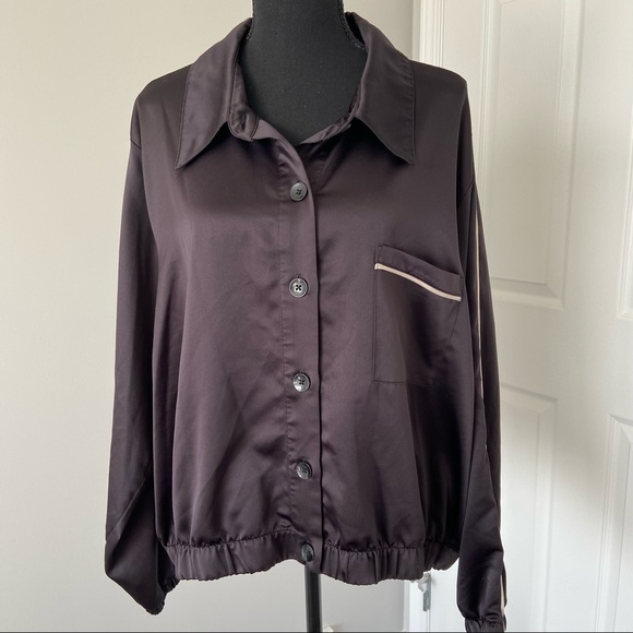 Ashley Graham Other - Ashley Graham Pajama Satin Blouse